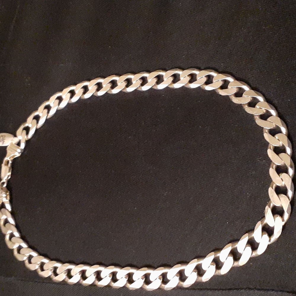 STERLING SILVER 925  CUBAN LINK CHAIN NECKLACE NWT
